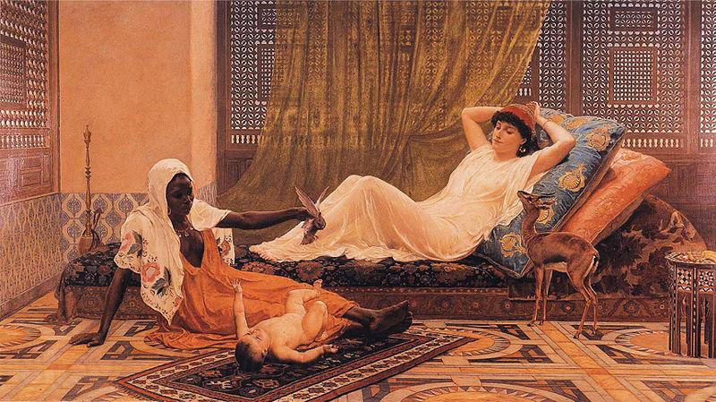 Frederick Goodall A New Light in the Harem Norge oil painting art